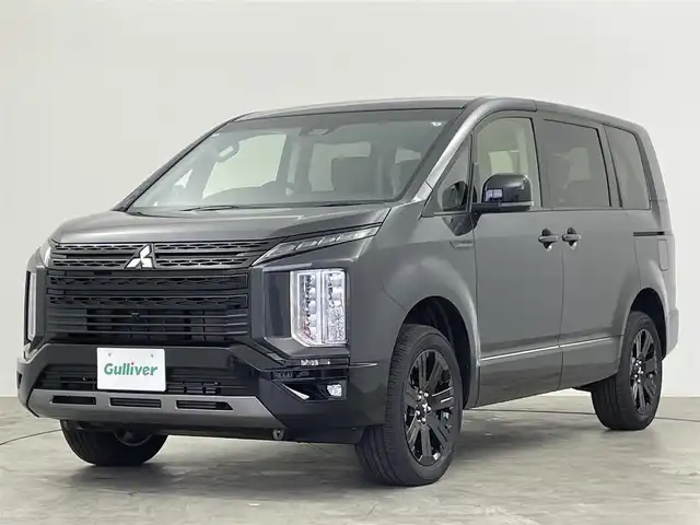 三菱 デリカＤ：５ シャモニー 群馬県 2025(令7)年 0.1万km未満 グレーⅡ 登録済未使用車　全方位カメラ　両側パワースライドドア　パワーバックドア　レーダークルーズコントロール　ＢＳＭ　ＬＥＤライト　ＡＨＢ　シートヒーター　純正１８インチＡＷ　ステアリングヒーター　スマートキ
