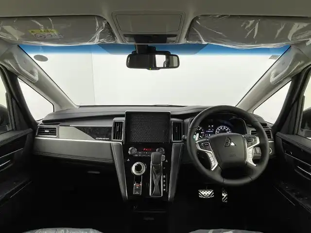 三菱 デリカＤ：５ シャモニー 群馬県 2025(令7)年 0.1万km未満 グレーⅡ 登録済未使用車　全方位カメラ　両側パワースライドドア　パワーバックドア　レーダークルーズコントロール　ＢＳＭ　ＬＥＤライト　ＡＨＢ　シートヒーター　純正１８インチＡＷ　ステアリングヒーター　スマートキ