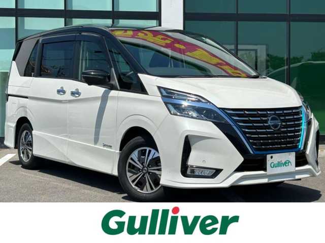 日産 セレナ e－パワー ハイウェイスター V 和歌山県 2022(令4)年 2.2万km ブリリアントホワイトパール 2トーン 純正ナビ/フリップダウンモニター/アラウンドビューモニター/プロパイロット/アイドリングストップ/両側パワースライドドア/デジタルインナーミラー/プッシュスタート/スマートキー/オートライト/LEDヘッドライト/フォグランプ/ハンドルスイッチ/ドアバイザー/純正マット/純正アルミホイール/革巻ハンドル