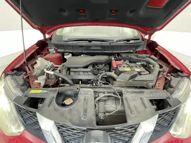 日産 エクストレイル 20X 滋賀県 2014(平26)年 15.1万km バーニングレッド 純正ナビ/（CD/DVD/フルセグTV/BT/FM/AM）/ETC/前席シートヒーター/カブロンシート/ステアリングスイッチ/インテリジェントキー/プッシュスタート/純正ドアバイザー/純正フロアマット/純正17インチAW