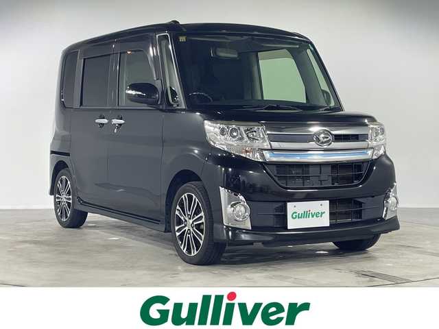 ダイハツ タント カスタム RS 福岡県 2014(平26)年 7.3万km ブラックマイカメタリック 両側パワースライドドア/バックカメラ/社外ナビ【AVW-204iW】/ETC/フルセグ/後席サンシェード/オートエアコン/パワーウィンドウ/スマートキー/プッシュスタート