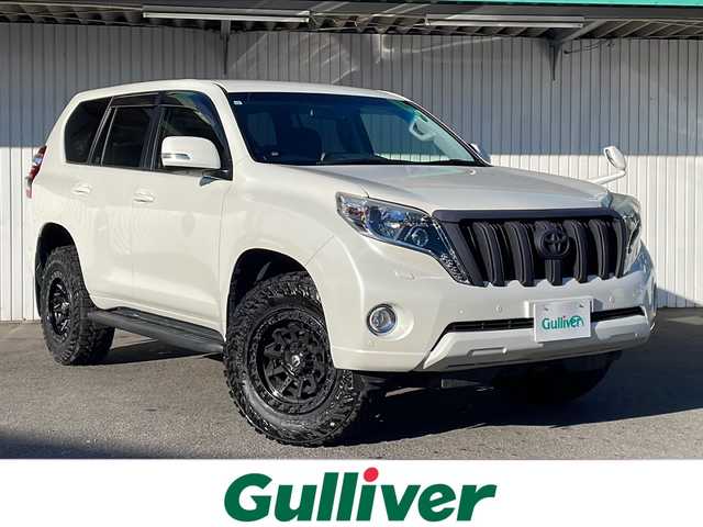 トヨタ ランドクルーザー プラド TX 長野県 2016(平28)年 7.6万km ホワイトパールクリスタルシャイン ４ＷＤ/ディーゼル/純正メモリナビフルセグTV/バックカメラ/ETC/社外FUEL17インチアルミ/ヨコハマジオランダータイヤ/ブラウンレザー調シート/プッシュスタート/コーナーセンサー/保証書・取説/スペアキー