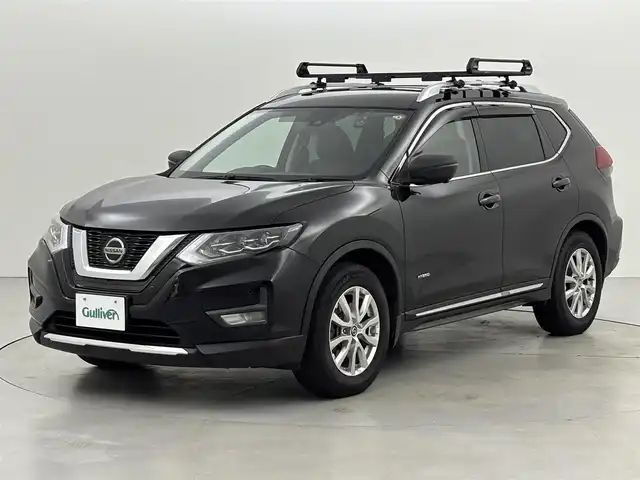 日産 エクストレイル ハイブリッド 20Xi 福岡県 2020(令2)年 6万km ダイヤモンドブラック 純正ナビ／フルセグＴＶ　/全方位カメラ　/ルーフキャリア　/デジタルルームミラー　/ＥＴＣ　/前後ドラレコ　/プロパイロット　/エマージェンシーブレーキ　/レーンキープ　/ＢＳＭ　/パワーバックドア　/シートヒーター/オールモード４×４－ｉシステム/ヒルディセントコントロール/ヒーテッドドアミラー