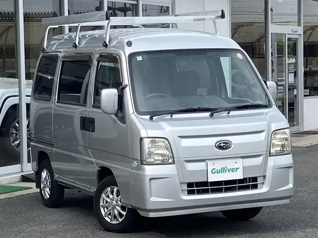 スバル サンバー ディアス 山口県 2011(平23)年 4.4万km スターリングシルバー 社外メモリーナビ＆/フルセグTV＆バックカメラ/社外ルーフキャリア/純正ドアバイザー/フロアマット/集中ドアロック/電動ドアミラー/最大積載量350kg