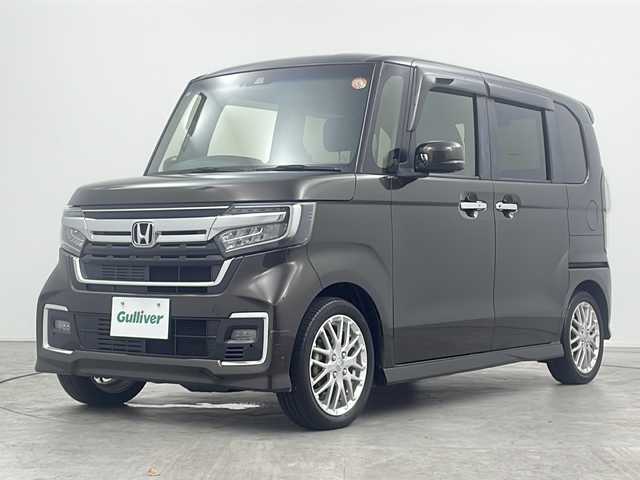 ホンダ Ｎ ＢＯＸ カスタム L ターボ 三重県 2021(令3)年 3.3万km プレミアムグラマラスブロンズP 禁煙車/純正7インチナビ/　フルセグTV/CD/DVD/Bluetooth/両側パワースライドドア/ホンダセンシング/衝突軽減ブレーキシステム/レーンキープアシストシステム/レーダークルーズコントロール/前席シートヒーター/純正ヘッドライト/バックカメラ/革巻きステアリング/コーナーセンサー/ETC