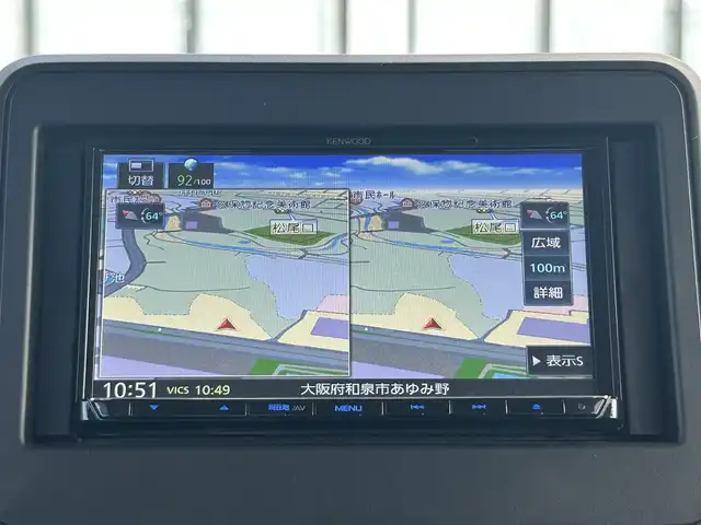 スズキ スペーシア HYBRID G 大阪府 2023(令5)年 0.4万km アーバンブラウンパールメタリック デュアルカメラブレーキサポート/社外ナビ　/   フルセグTV/CD/DVD/Bluetooth/バックモニター　/リアコーナーセンサー/レーンキープアシスト/アイドリングストップ/前後ドライブレコーダー/プッシュスタート　/スマートキー/ＥＴＣ　/ＬＥＤ
