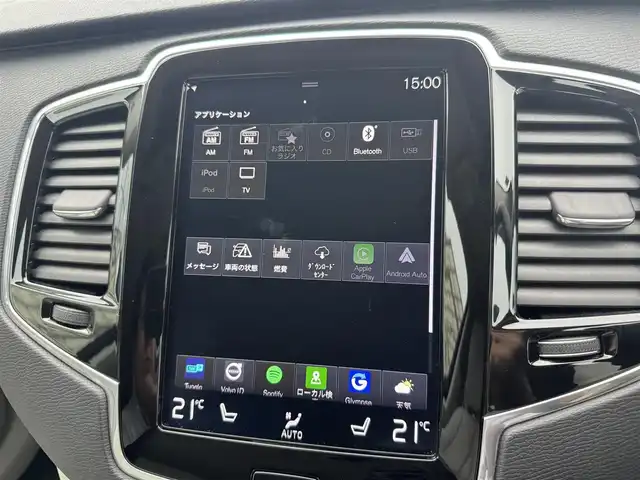 ボルボ ＸＣ９０ T5 AWD モーメンタム 三重県 2019(令1)年 6.9万km クリスタルホワイトP 純正ナビゲーション/・地デジTV/・FM/AM/CD/Bluetooth/・AppleCarPlay/Android Auto/全方位カメラ/コンフォートシート/インテグレーテッド・チャイルド・クッション/前席パワーシート/前席シートヒーター/運転席メモリーシート/純正前後ドライブレコーダー/アダプティブクルーズコントロール/ブラインドスポットモニター/ステアリングスイッチ/LEDヘッドライト/LEDフォグライト /オートライト/オートハイビーム/ルーフレール/純正19インチ10本スポークアルミホイール/ETC/スマートキー×2/取説/保証書