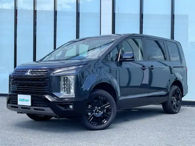 三菱 デリカＤ：５ シャモニー 大阪府 2025(令7)年 0.1千km アメジストブラック 4WD/両側パワースライドドア/パワーバックドア/パワーシート/ハーフレザーシート/シートヒーター/ステアリングヒーター/全方位カメラ/クルーズコントロール/アイドリングストップ/LED/純正18インチAW