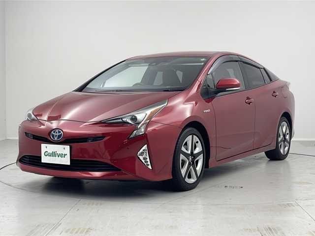 トヨタ プリウス A プレミアム　ツーリングセレ 茨城県 2015(平27)年 9.2万km エモーショナルレッド 純正9型ナビ　バックカメラ　Bluetooth　フルセグTV　ETC　ヘッドアップディスプレイ　レーダークルーズコントロール　レーンキープアシスト　LEDヘッドランプ　フォグランプ　純正17インチAW