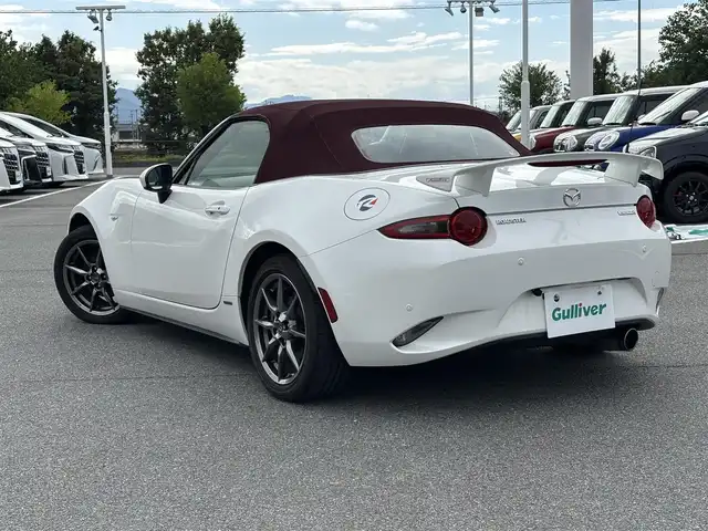 マツダ ロードスター 100周年特別記念車 奈良県 2020(令2)年 4.7万km スノーフレイクホワイトパールマイカ 100周年モデル /BOSEサウンド /HKSマフラー /リアウィングオートエグゼ /AUTOEXGシフトレバー /社外スロットコントロール /BSM /前方ドライブレコーダー  /赤合皮シート /前席シートヒーター