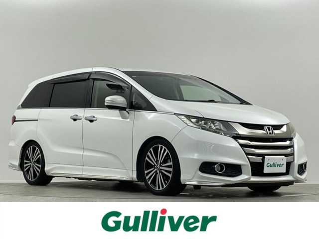 ホンダ オデッセイ アブソルート・Xホンダセンジング 埼玉県 2016(平28)年 4.3万km ホワイトオーキッドパール 純正ナビ　全方位　両側電動　ＥＴＣ　ＬＥＤ　ドライブレコーダー　衝突被害軽減　フルセグＴＶ　Ｂｌｕｅｔｏｏｔｈ　ＵＳＢ　ＨＤＭＩ　　パワーシート　ＭＴモード付ＡＴ　スマートキー　３列シート