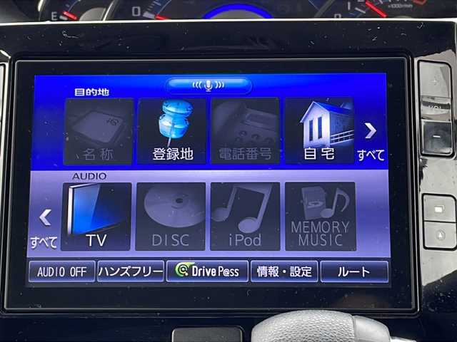 ダイハツ タント カスタム X 福島県 2016(平28)年 8.8万km ブラックマイカメタリック 4WD 純正9型ナビ フルセグTV　Bluetooth　バックカメラ 左側パワースライドドア 衝突軽減ブレーキ ETC　オートライト LEDヘッドライト 横滑り防止装置 スマートキー