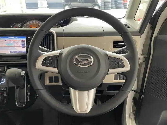 ダイハツ ムーヴ キャンバス G メイクアップ リミテッド　SAⅢ 滋賀県 2018(平30)年 6.2万km パールホワイトⅢ/スムースグレーマイカメタリック 2トーン 純正ナビ/【CD.DVD.Bluetooth.フルセグTV】/全方位カメラ/スマートアシスト3/衝突軽減ブレーキ/車線逸脱警報/両側電動スライドドア/クリアランスソナー/前方ドライブレコーダー/アイドリングストップ/オートライト/オートハイビーム/LEDヘッドライト/プッシュスタート/スマートキー/スペアキー