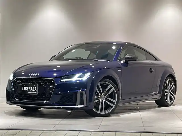 アウディ アウディ ＴＴクーペ 45TFSIクワトロ 愛知県 2021(令3)年 2万km 紺Ｍ アウディマグネティックライド　/アルカンターラグレーハーフレザー　/シートヒーター　/マトリクスＬＥＤ　/バーチャルコクピット　/ＭＭＩナビゲーション　/ドライブレコーダー　/社外レーダー　/ＥＴＣ２．０　/サイドアシスト/パーキングエイド/Bluetooth/バックカメラ/CD/DVD/プッシュスタート/ウィンカーミラー/アイドリングストップ