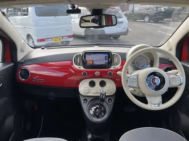 フィアット ５００ ツインエア ラウンジ 福岡県 2019(令1)年 5.5万km ロッソ・オフィチーナ ・ガラスルーフ/・社外メモリナビ/BT/USB/・バックカメラ/・ドライブレコーダー/・フルセグ/・ETC/・純正15AW/・シートリフター