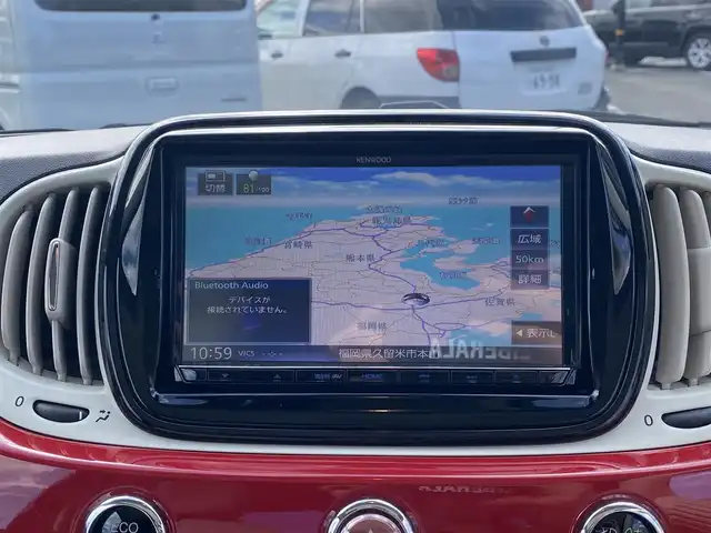 フィアット ５００ ツインエア ラウンジ 福岡県 2019(令1)年 5.5万km ロッソ・オフィチーナ ・ガラスルーフ/・社外メモリナビ/BT/USB/・バックカメラ/・ドライブレコーダー/・フルセグ/・ETC/・純正15AW/・シートリフター