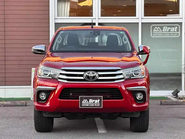 トヨタ ハイラックス Z 栃木県 2018(平30)年 8.9万km クリムゾンスパークレッドM 4WD/純正ベッドライナー/純正ハードトノカバー/純正前席フロアマット(縁高ラバータイプ)/KENWOODナビ(フルセグTV/CD/DVD/AM/FM)/Bluetooth接続/AppleCarPlay/バックカメラ/ヒッチメンバー/クルーズコントロール/オートライト/LEDヘッドライト/フロントフォグランプ/リアフォグランプ/オールオートウィンドウ/電動格納ミラー