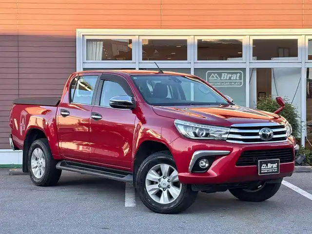 トヨタ ハイラックス Z 栃木県 2018(平30)年 8.9万km クリムゾンスパークレッドM 4WD/純正ベッドライナー/純正ハードトノカバー/純正前席フロアマット(縁高ラバータイプ)/KENWOODナビ(フルセグTV/CD/DVD/AM/FM)/Bluetooth接続/AppleCarPlay/バックカメラ/ヒッチメンバー/クルーズコントロール/オートライト/LEDヘッドライト/フロントフォグランプ/リアフォグランプ/オールオートウィンドウ/電動格納ミラー