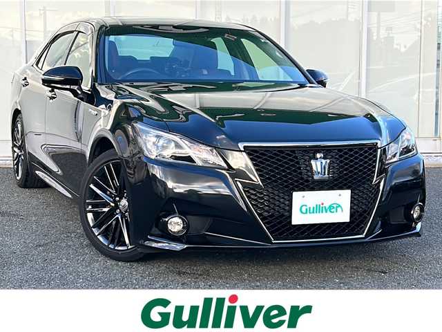 トヨタ クラウン ハイブリッド アスリートS ブラックスタイル 福岡県 2015(平27)年 4.5万km プレシャスブラックパール メーカーオプションナビ/【AM/FM/BT/USB/CD/DVD/ワンセグTV】/バックカメラ/サンルーフ/ブラックスタイル専用18インチホイール/ETC/前席パワーシート/前席シートヒーター＆エアシート/レザーシート/電動格納ミラー/ステアリングスイッチ/ステアリングヒーター/クルーズコントロール/純正ドアバイザー/ISOFIX