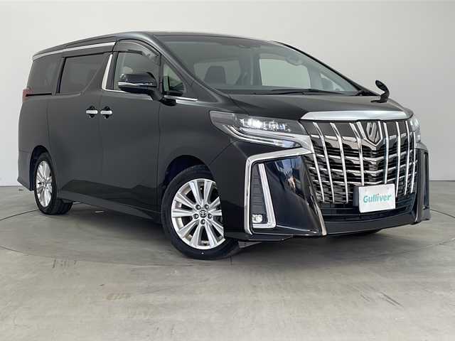 トヨタ アルファード S 兵庫県 2019(令1)年 6.5万km ブラック ・トヨタセーフティーセンス/・プリクラッシュセーフティ/・レーントレーシングアシスト/・クリアランスソナー/・パーキングサポートブレーキ/・ロードサインアシスト/・先行車発進お知らせ/・オートマチックハイビーム/・純正9インチナビ＆フルセグ＆BT＆DVD/・バックカメラ/・純正フリップダウンモニター/・AC100V電源/・片側パワースライドドア/・純正フロアマット/・ビルトインETC2.0/・スマートキー/・プッシュスタート/・ナノイー/・純正18インチアルミホイール/・LEDヘッドライト/・フォグランプ/・オートライト/・ウォークスルー/・カーテンエアバック/・W＋サイドエアバック