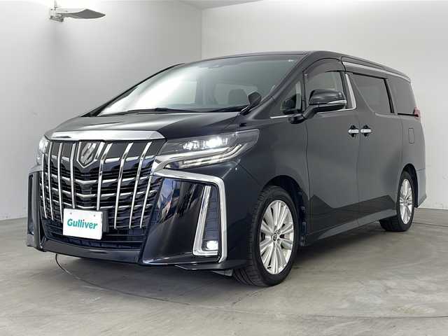 トヨタ アルファード S 兵庫県 2019(令1)年 6.5万km ブラック ・トヨタセーフティーセンス/・プリクラッシュセーフティ/・レーントレーシングアシスト/・クリアランスソナー/・パーキングサポートブレーキ/・ロードサインアシスト/・先行車発進お知らせ/・オートマチックハイビーム/・純正9インチナビ＆フルセグ＆BT＆DVD/・バックカメラ/・純正フリップダウンモニター/・AC100V電源/・片側パワースライドドア/・純正フロアマット/・ビルトインETC2.0/・スマートキー/・プッシュスタート/・ナノイー/・純正18インチアルミホイール/・LEDヘッドライト/・フォグランプ/・オートライト/・ウォークスルー/・カーテンエアバック/・W＋サイドエアバック