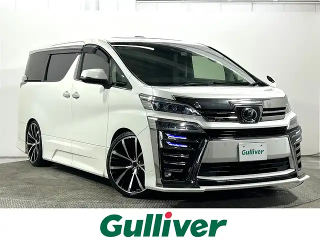トヨタ ヴェルファイア Z Gエディション 大阪府 2019(平31)年 3.9万km ホワイトパールクリスタルシャイン サンルーフ　黒革シート　後席モニター　社外エアロ　純正１０ｉｎｃナビＴＶ　Ｂカメラ　三眼ＬＥＤ　パワーシート／ヒーター／エアコン　電動リアゲート　衝突軽減　レーダーＣ　ＢＳＭ　前後ドラレコ