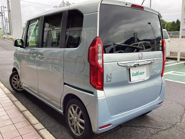 ホンダ Ｎ ＢＯＸ G EX ターボ ホンダセンシング 奈良県 2018(平30)年 5.2万km モーニングミストブルーM /ホンダセンシング/ターボ車/純正ナビ・ＣＤ・ＤＶＤ・ＳＤ・ＢＴ・フルセグＴＶ/バックカメラ/ビルトインＥＴＣ/両側パワースライドドア/ＬＥＤライト/スマートキー×2個/社外14インチＡＷ/パドルシフト/保証書・取扱説明書