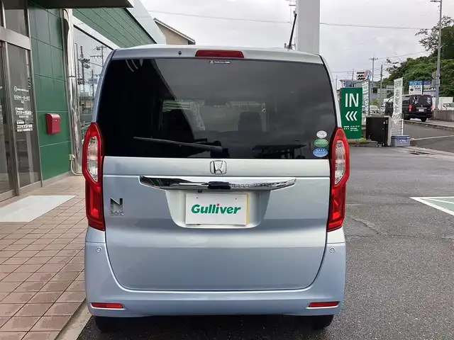 ホンダ Ｎ ＢＯＸ G EX ターボ ホンダセンシング 奈良県 2018(平30)年 5.2万km モーニングミストブルーM /ホンダセンシング/ターボ車/純正ナビ・ＣＤ・ＤＶＤ・ＳＤ・ＢＴ・フルセグＴＶ/バックカメラ/ビルトインＥＴＣ/両側パワースライドドア/ＬＥＤライト/スマートキー×2個/社外14インチＡＷ/パドルシフト/保証書・取扱説明書