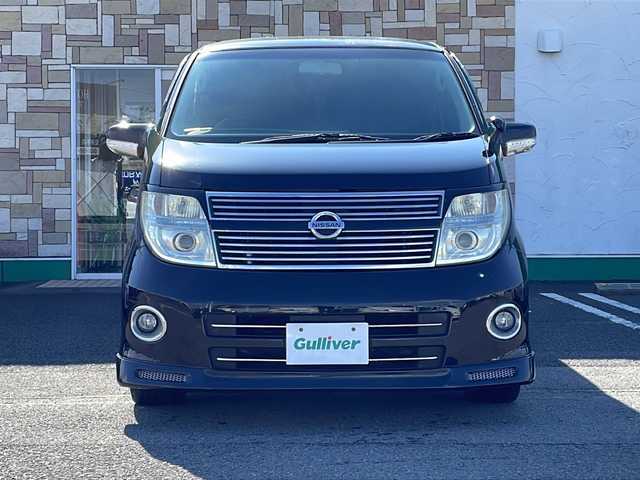 日産 エルグランド 250ハイウェイスター ブラックレザ-ナビ 徳島県 2009(平21)年 16.5万km ミスティックブラック 純正ナビ/（ラジオ/フルセグ/AUX/BT）/バックカメラ/フリップダウンモニター/オットマン/フォグライト/キセノンヘッドライト/D・N席シートヒーター/純正フロアマット/純正17インチアルミホイール/両側電動スライドドア/ウッド革巻きハンドル/ドアバイザー/電動格納ミラー