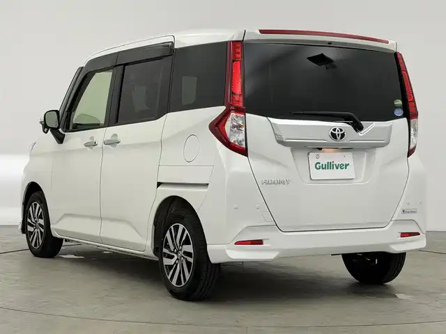 トヨタ ルーミー カスタムG 愛知県 2019(平31)年 2.3万km パールホワイトⅢ スマートアシスト/純正9インチナビ/（Bluetooth/CD/DVD/AM/FM）/バックカメラ/クルーズコントロール/ETC/両側パワースライドドア/前席シートヒーター/オートライト/純正LEDライト/純正AW/電動格納ミラー/後席テーブル/コーナーセンサー/プッシュスタート/スマートキー