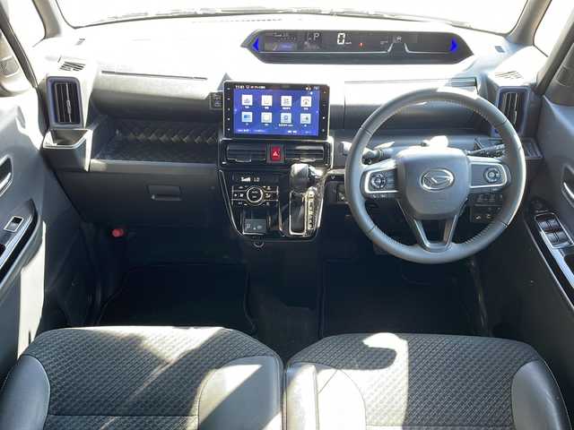 ダイハツ タント カスタム RS 長野県 2022(令4)年 2.7万km ブラックマイカメタリック/シャイニングホワイトパール ４WD/純正９型メモリナビフルセグTV/バックカメラ/ビルトインETC/両側パワースライドドア/ハーフレザーシート/純正15インチアルミ/シートヒーター /レーンキープアシスト/オートハイビーム/ワンオーナー /保証書・取説/スペアキー