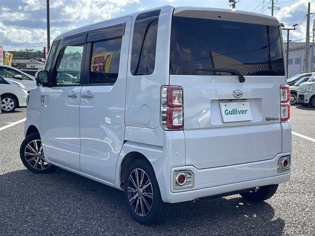 ダイハツ ウェイク G ターボ SA Ⅲ 島根県 2022(令4)年 4.4万km シャイニングホワイトパール ワンオーナー/社外7インチナビ/【Bluetooth/CD/DVD/フルセグTV】/バックカメラ/衝突軽減ブレーキ/前後ドライブレコーダー/両側パワースライドドア/LEDヘッドライト/オートライト/オートマチックハイビーム/ETC/ドアバイザー/純正フロアマット/後席サンシェード/プッシュスタート/スマートキー/ステアリングリモコン