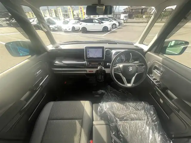 スズキ スペーシア カスタム HYBRID XS 愛媛県 2020(令2)年 8.7万km ブリスクブルーM 純正8型ナビ(Bluetooth/フルセグTV)/全周囲カメラ/両側電動スライドドア/リアサーキュレーター/ヘッドアップディスプレイ/衝突被害軽減装置/車線逸脱防止装置/アイドリングストップ/バックソナー/LEDヘッドライト/オートライト/オートマチックハイビーム/ハーフレザーシート/シートヒーター/後席サンシェイド/純正ドアバイザー/電格ミラー/純正フロアマット/現状サマー(純正AW)(165/55/R15)/BRIDGESTONE NEWNO/禁煙車