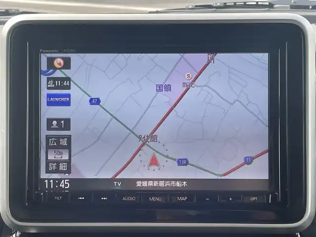 スズキ スペーシア カスタム HYBRID XS 愛媛県 2020(令2)年 8.7万km ブリスクブルーM 純正8型ナビ(Bluetooth/フルセグTV)/全周囲カメラ/両側電動スライドドア/リアサーキュレーター/ヘッドアップディスプレイ/衝突被害軽減装置/車線逸脱防止装置/アイドリングストップ/バックソナー/LEDヘッドライト/オートライト/オートマチックハイビーム/ハーフレザーシート/シートヒーター/後席サンシェイド/純正ドアバイザー/電格ミラー/純正フロアマット/現状サマー(純正AW)(165/55/R15)/BRIDGESTONE NEWNO/禁煙車