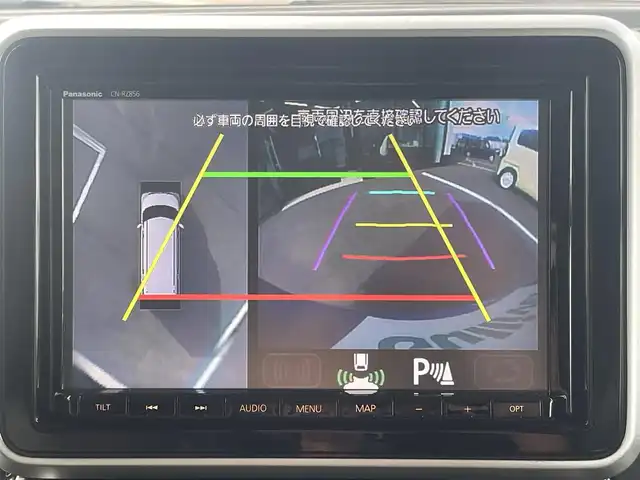 スズキ スペーシア カスタム HYBRID XS 愛媛県 2020(令2)年 8.7万km ブリスクブルーM 純正8型ナビ(Bluetooth/フルセグTV)/全周囲カメラ/両側電動スライドドア/リアサーキュレーター/ヘッドアップディスプレイ/衝突被害軽減装置/車線逸脱防止装置/アイドリングストップ/バックソナー/LEDヘッドライト/オートライト/オートマチックハイビーム/ハーフレザーシート/シートヒーター/後席サンシェイド/純正ドアバイザー/電格ミラー/純正フロアマット/現状サマー(純正AW)(165/55/R15)/BRIDGESTONE NEWNO/禁煙車