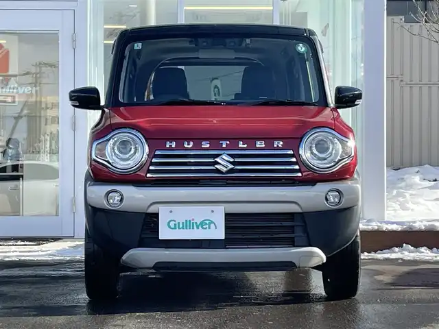 スズキ ハスラー Jスタイル Ⅱ ターボ 道央・札幌 2016(平28)年 7.7万km フェニックスレッドパール/ブルーイッシュブラックパール ・フルタイム4WD/・ターボ/・社外ナビ(DVD&CD&BT&フルセグ）/・ナビ連動ドライブレコーダー/・バックモニター/・ETC/・社外ショックアブソーバー/・HIDヘッドライト/・フォグランプ/・電動格納ミラー/・ウインカーミラー/・イモビライザー/・ESP/・純正ドアバイザー/・フルオートエアコン/・クルーズコントロール/・シートヒーター