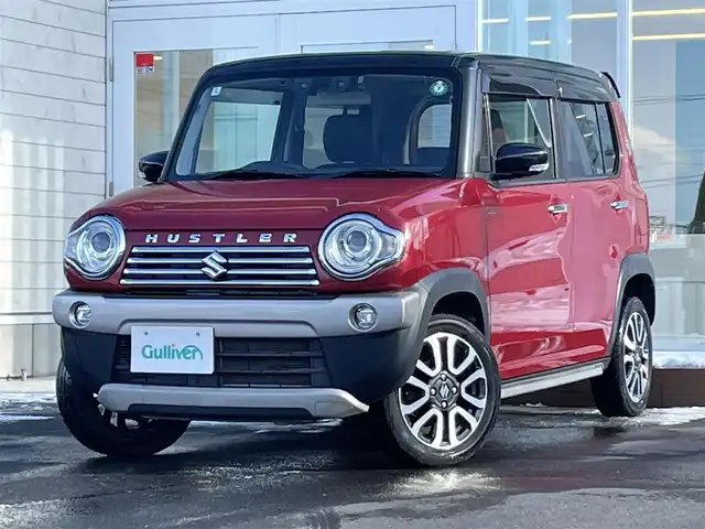 スズキ ハスラー Jスタイル Ⅱ ターボ 道央・札幌 2016(平28)年 7.7万km フェニックスレッドパール/ブルーイッシュブラックパール ・フルタイム4WD/・ターボ/・社外ナビ(DVD&CD&BT&フルセグ）/・ナビ連動ドライブレコーダー/・バックモニター/・ETC/・社外ショックアブソーバー/・HIDヘッドライト/・フォグランプ/・電動格納ミラー/・ウインカーミラー/・イモビライザー/・ESP/・純正ドアバイザー/・フルオートエアコン/・クルーズコントロール/・シートヒーター