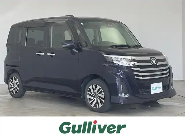 トヨタ ルーミー カスタムG 埼玉県 2021(令3)年 2.1万km クールバイオレットクリスタルシャイン 禁煙車　/純正ＳＤナビ　/全方位カメラ　/衝突被害軽減ブレーキ　/車線逸脱警報　/追従クルーズコントロール　/両側パワースライドドア　/ビルトインＥＴＣ　/コーナーセンサー　/電動パーキング　/前後ドラレコ　/オートライト/フルセグTV/革巻きステアリング/誤発進抑制装置/ドアバイザー/スマートキー/プッシュスタート