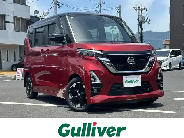日産 ルークス HWS X プロパイロットED 島根県 2021(令3)年 2.3万km スパークリングレッド/ブラック 純正９インチSDナビ　/フルセグＴＶ　/ＤＶＤ再生　/Ｂｌｕｅｔｏｏｔｈオーディオ　/全方位カメラ　/前方ドライブレコーダー/両側パワースライドドア/アダプティブクルーズコントロール /衝突軽減ブレーキ /レーンアシスト/イモビライザー/リアサーキュレーター/アイドリングストップ/リアサンシェード/ISOFIX/純正LEDヘッドライト/純正フロアマット