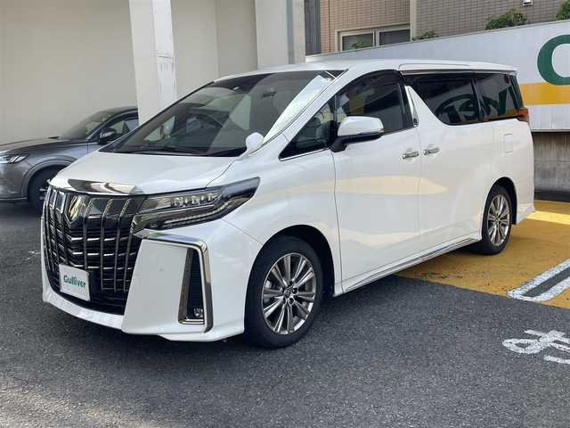 トヨタ アルファード S タイプゴールドⅢ 静岡県 2023(令5)年 1.9万km ホワイトパールクリスタルシャイン ワンオーナー/純正ナビ/フルセグTV/BT/DVD/CDデッキ/純正フリップダウンモニター/両側パワースライドドア/パワーバックドア/3限LEDライト/ハーフレザーシート/黒革調シートカバー/AC100V電源/前後ドライブレコーダー/プリクラッシュセーフティ/レーンキープアシスト/レーダークルーズコントロール/オートハイビーム/クリアランスソナー/ブラインドスポットモニター/TVキャンセラー/ビルトインETC/スマートキー×2/保証書/取扱説明書/ナビ取扱説明書/R6/7点検記録簿有