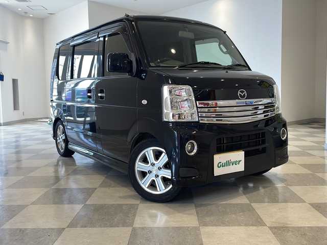 マツダ スクラム ワゴン PZターボ スペシャルパッケージ 福井県 2014(平26)年 14.6万km ブルーイッシュブラックパール3 社外ディスプレイオーディオ/ETC/両側パワースライドドア/エンジンスターター/リモコンキー/LEDヘッドライト/LEDフォグランプ/純正AW/リヤヒーター/オートステップ/電動格納ミラー