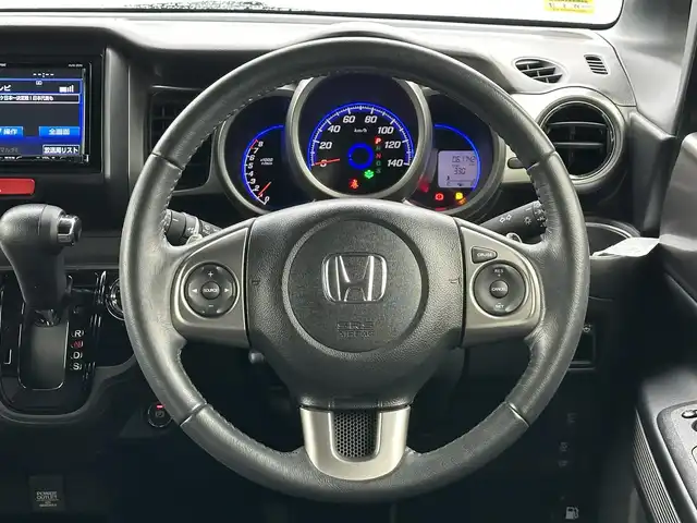 ホンダ Ｎ ＢＯＸ スラッシュ G ターボ Aパッケージ 島根県 2015(平27)年 6.2万km 青Ⅱ CTBA/社外SDナビ/CD/DVD/DTV/Bluetooth/バックカメラ/クルーズコントロール/HIDオートライト/ETC/スマートキー/スペアキー /プッシュスタート /電動格納ミラー/パドルシフト/フロアマット