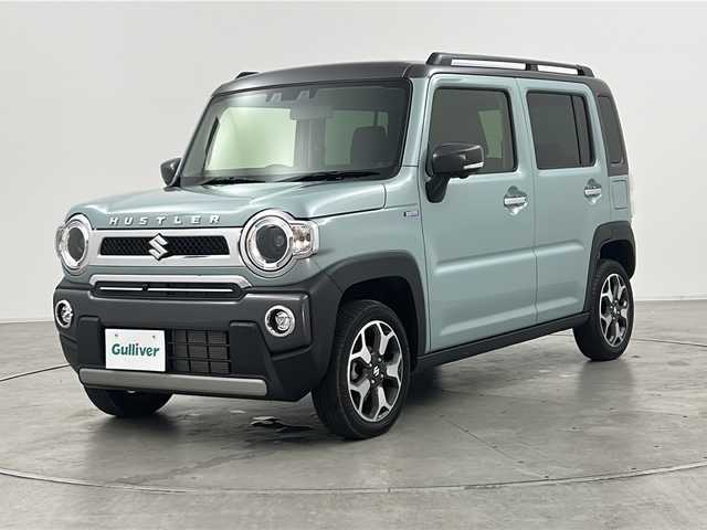 スズキ ハスラー Jスタイル Ⅱ 群馬県 2024(令6)年 0.5万km オフブルーメタリック/ガンメタリック2トーンルーフ 純正９型ナビ　全周囲カメラ　前席シートヒーター　ＬＥＤヘッドライト・フォグ　オートマチックハイビーム　アダプティブクルーズコントロール　衝突被害軽減ブレーキ　レーンアシスト　スマートキー　禁煙車