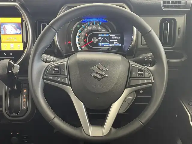 スズキ ハスラー Jスタイル Ⅱ 群馬県 2024(令6)年 0.5万km オフブルーメタリック/ガンメタリック2トーンルーフ 純正９型ナビ　全周囲カメラ　前席シートヒーター　ＬＥＤヘッドライト・フォグ　オートマチックハイビーム　アダプティブクルーズコントロール　衝突被害軽減ブレーキ　レーンアシスト　スマートキー　禁煙車