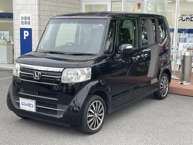 ホンダ Ｎ ＢＯＸ G ターボ Lパッケージ 山梨県 2015(平27)年 8.8万km スマートブラック (株)IDOMが運営する【じしゃロン甲府店】の自社ローン専用車両になります。/こちらは現金またはオートローンご利用時の価格です。自社ローンご希望の方は別途その旨お申付け下さい/〇ターボ/〇pioneerメモリーナビ/（AVIC-RZ09）/〇フルセグTV/DVD/BT接続/〇バックカメラ/〇ドライブレコーダー/〇ETC/〇片側パワースライドドア/〇純正フロアマット