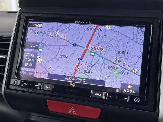 ホンダ Ｎ ＢＯＸ G ターボ Lパッケージ 山梨県 2015(平27)年 8.8万km スマートブラック (株)IDOMが運営する【じしゃロン甲府店】の自社ローン専用車両になります。/こちらは現金またはオートローンご利用時の価格です。自社ローンご希望の方は別途その旨お申付け下さい/〇ターボ/〇pioneerメモリーナビ/（AVIC-RZ09）/〇フルセグTV/DVD/BT接続/〇バックカメラ/〇ドライブレコーダー/〇ETC/〇片側パワースライドドア/〇純正フロアマット