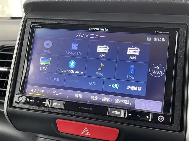 ホンダ Ｎ ＢＯＸ G ターボ Lパッケージ 山梨県 2015(平27)年 8.8万km スマートブラック (株)IDOMが運営する【じしゃロン甲府店】の自社ローン専用車両になります。/こちらは現金またはオートローンご利用時の価格です。自社ローンご希望の方は別途その旨お申付け下さい/〇ターボ/〇pioneerメモリーナビ/（AVIC-RZ09）/〇フルセグTV/DVD/BT接続/〇バックカメラ/〇ドライブレコーダー/〇ETC/〇片側パワースライドドア/〇純正フロアマット