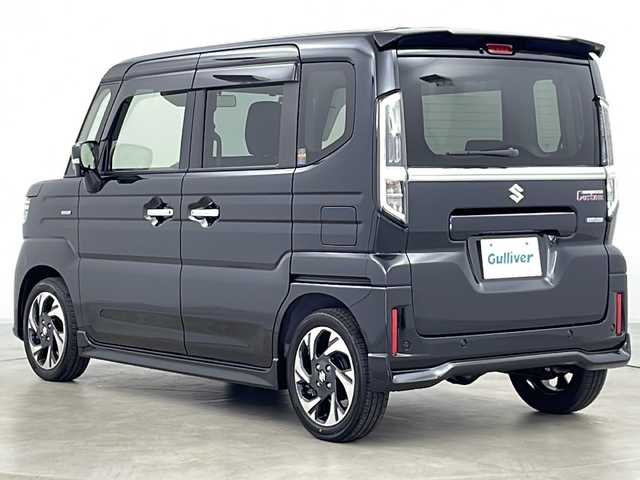 スズキ スペーシア カスタム HYBRID XS ターボ 道央・札幌 2024(令6)年 0.1万km未満 ブルーイッシュブラックパール3 ・4WD/・純正ナビ&ワンセグ&CD&DVD&SD&BT&HDMI/・スズキセーフティサポート/・デュアルセンサーブレーキサポートII/・アダプティブクルーズコントロール/・車線逸脱抑制機能/・標識認識機能/・クリアランスソナー/・オートマチックハイビーム/・ヘッドアップディスプレイ/・両側パワースライドドア/・バックカメラ/・シートヒーター/・ハーフレザーシート/・ドアミラーヒーター/・ハンドルヒーター/・パドルシフト/・オートライト/・LEDヘッドライト/・LEDフォグ/・スマートキー/・純正15インチAW