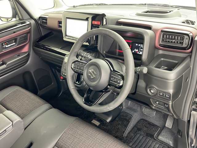 スズキ スペーシア カスタム HYBRID XS ターボ 道央・札幌 2024(令6)年 0.1千km ブルーイッシュブラックパール3 ・4WD/・純正ナビ&ワンセグ&CD&DVD&SD&BT&HDMI/・スズキセーフティサポート/・デュアルセンサーブレーキサポートII/・アダプティブクルーズコントロール/・車線逸脱抑制機能/・標識認識機能/・クリアランスソナー/・オートマチックハイビーム/・ヘッドアップディスプレイ/・両側パワースライドドア/・バックカメラ/・シートヒーター/・ハーフレザーシート/・ドアミラーヒーター/・ハンドルヒーター/・パドルシフト/・オートライト/・LEDヘッドライト/・LEDフォグ/・スマートキー/・純正15インチAW
