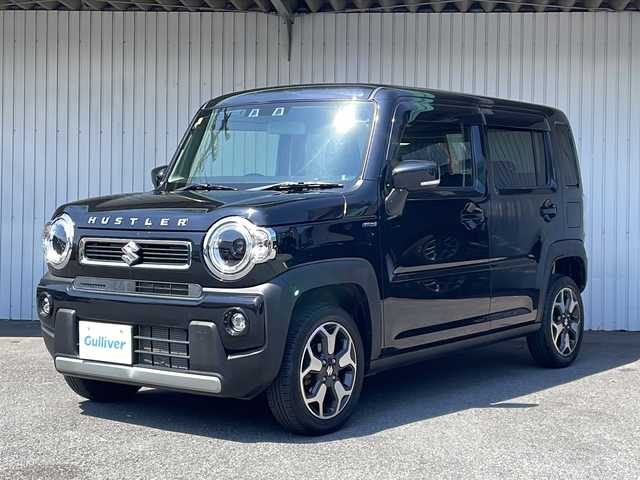 スズキ ハスラー HYBRID X ターボ 長野県 2020(令2)年 3.9万km ブルーイッシュブラックパール3 デュアルカメラブレーキサポート/メモリナビフルセグTV/バックカメラ/ETC/純正１５インチアルミ/コーナーセンサー /シートヒーター /LEDヘッドライト/スマートキー/保証書